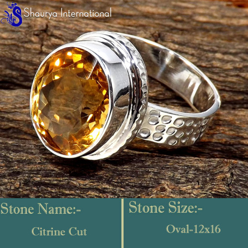 Citirine Cut G - SDR626-Exclusive Cut Gemstone Party Look Rings 925 Sterling Silv Citirine Cut G - SDR626-Exclusive Cut Gemstone Party Look Rings 925 Sterling Silv
