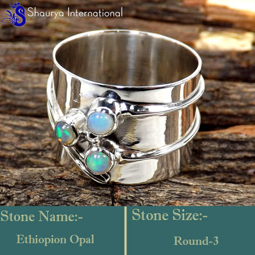 Ethiopian Opal E - SDR625-Marvellous New Look Handmade Designer Rings 925 Sterling