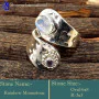 Rainbow Moonstone B - SDR621-Adjustable Exclusive Designer Handmade Rings Factory Whol