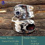 Garnet Cut D - SDR621-Adjustable Exclusive Designer Handmade Rings Factory Whol