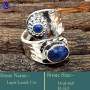 Lapis Lazuli E - SDR621-Adjustable Exclusive Designer Handmade Rings Factory Whol