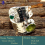 Peridot & Green Onyx F - SDR621-Adjustable Exclusive Designer Handmade Rings Factory Whol