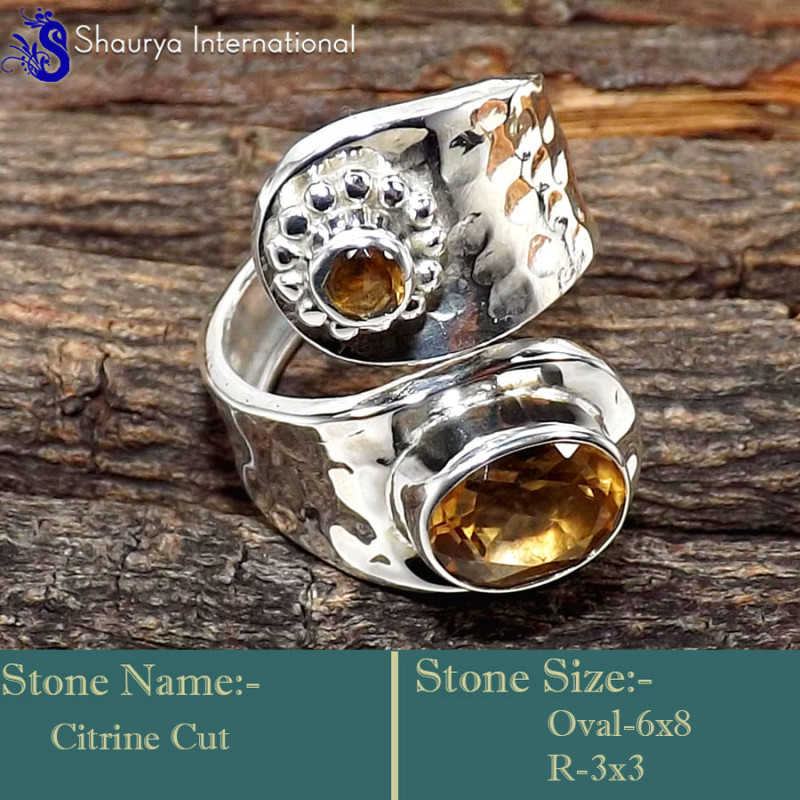 Citrine Cut G - SDR621-Adjustable Exclusive Designer Handmade Rings Factory Whol Citrine Cut G - SDR621-Adjustable Exclusive Designer Handmade Rings Factory Whol