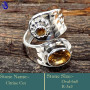 Citrine Cut G - SDR621-Adjustable Exclusive Designer Handmade Rings Factory Whol