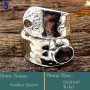 Smokey Cut H - SDR621-Adjustable Exclusive Designer Handmade Rings Factory Whol