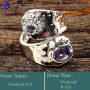 Amethyst Cut I - SDR621-Adjustable Exclusive Designer Handmade Rings Factory Whol