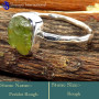 Peridot Rough B - SRR996-925 Sterling Silver Fabulous Rough Gemstone Rings Company