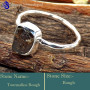 Tourmaline Rough H - SRR996-925 Sterling Silver Fabulous Rough Gemstone Rings Company