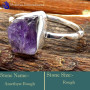Amethyst Rough O - SRR996-925 Sterling Silver Fabulous Rough Gemstone Rings Company