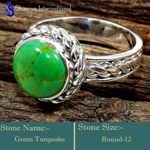 Green Copper Turquoise K - SDR614-925 Sterling Silver Stunning New Look Designer Handmade R
