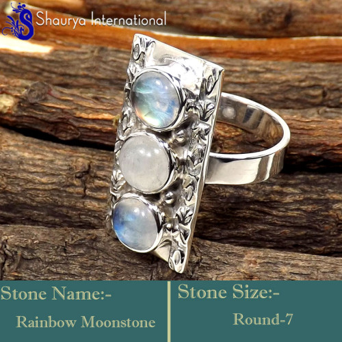 Rainbow Moonstone F - SDR612-Gorgeous Look Wholesale Designer Rings 925 Sterling Silve