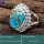 Blue Copper Turquoise D - SDR611-Stunning New Collection Handmade Designer Ring 925 Sterli