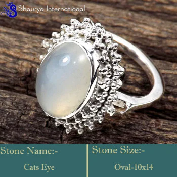 Cats Eye J4 - SDR610-Genuine Gemstone Colourful Handmade Designer Rings 925 St Cats Eye J4 - SDR610-Genuine Gemstone Colourful Handmade Designer Rings 925 St