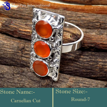 Carnelian Cut O - SDR609-Direct Factory Wholesale Handmade Rings 925 Sterling Silv Carnelian Cut O - SDR609-Direct Factory Wholesale Handmade Rings 925 Sterling Silv