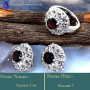Garnet Cut A - SFJ953-Exclusive Designer Handmade Earring & Ring Set 925 Sterli