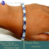 Tanzanite & Ethiopian Opal A - SFJ950-Charming Faceted Cut Gemstone Designer Bracelet 925 Sterl