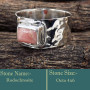 Rodochrosite D - SDR605-Genuine Gemstone 925 Solid Silver Handmade Wholesale Ring