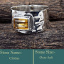 Citrine Cut D - SDR604-Faceted Gemstone 925 Sterling Silver Handmade Direct Fact