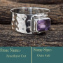 Amethyst Cut G - SDR604-Faceted Gemstone 925 Sterling Silver Handmade Direct Fact