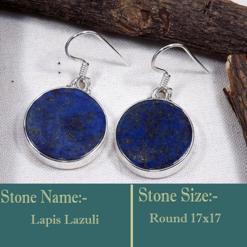 Lapis Lazuli D - LPS989-Plain Setting 925 Sterling Silver Lapis Lazuli Handmade W