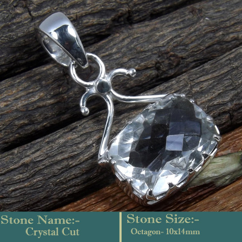 Crystal Cut C - SD607-Cut Gemstones Colourful 925 Sterling Silver Designer Penda