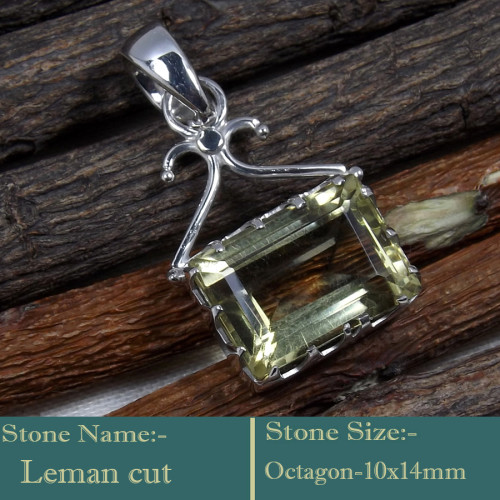 Lemon Cut F - SD607-Cut Gemstones Colourful 925 Sterling Silver Designer Penda