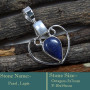 Pearl & Lapis Cab A - SD605-Solid 925 Sterling Silver Cab Gemstone Colourful Designer