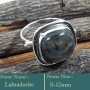 Labradorite Cab A - RSS843-925 Silver Cab Gemstones Colourful Wholesale Ring