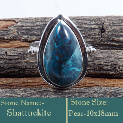 shattuckite Cab D - RSS842-Soild 925 Sterling Silver Cab Gemstones Colourful Designe