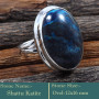 shattuckite Cab H - RSS841-Rare Colourful Cab Gemstones 925 Sterling Silver Ring