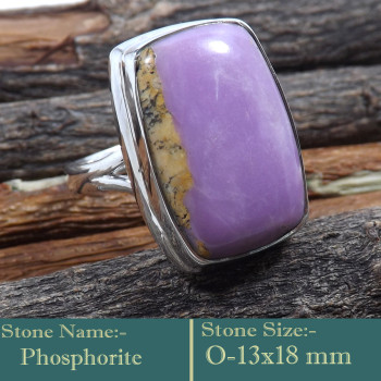 Phosphodrite Cab B - RSS840-925 Silver Cab Gemstones Colourful Designer Ring Wholesal