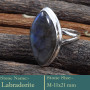 Labradorite Cab C - RSS840-925 Silver Cab Gemstones Colourful Designer Ring Wholesal
