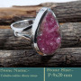 Cobalto Calcite Druzy I - PSR769-Gorgeous Cobalto Calcite Druzy Gemstone 925 Silver Ring