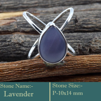 Lavender Cab A - RSS839-Fashionable Cab Gemstones 925 Sterling Silver Designer Ri