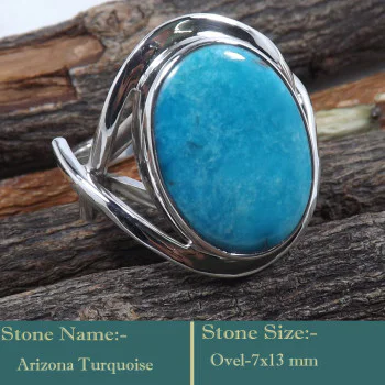 Arizona Turquoise Cab D - RSS835-Amazing Cab Gemstones Wholesale 925 Silver Handmade Ring Arizona Turquoise Cab D - RSS835-Amazing Cab Gemstones Wholesale 925 Silver Handmade Ring