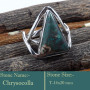 Chrysocolla Cab E - RSS835-Amazing Cab Gemstones Wholesale 925 Silver Handmade Ring