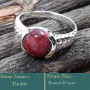Thulite Cab C - SCR836-Gorgeous Look Cab Gemstone 925 Sterling Silver Solitaire