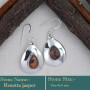 Rosetta Jasper Cab B - SDE741-925 Sterling Silver Gorgeous Look Semiprecious Gemstone H