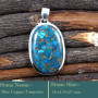 Blue Copper Turquoise Cab A - ISP704-Glorious Look Cab Gemstones 925 Sterling Silver Designer