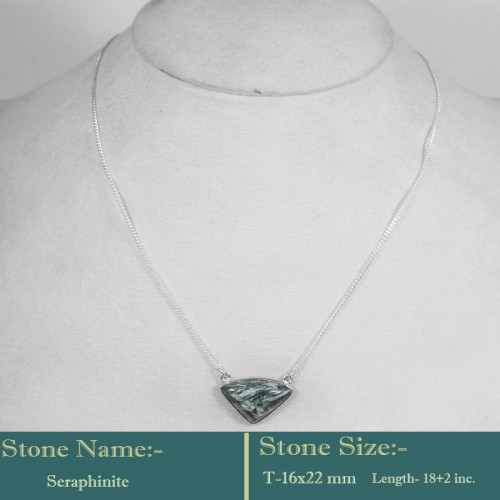 Seraphinite Cab B - BZN986-Fashionable Designer 925 Solid Sterling Silver Made Bezal