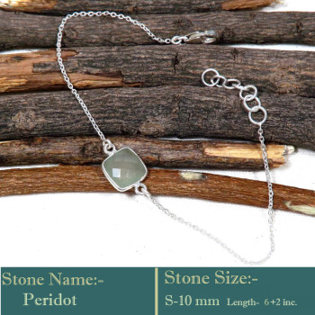 Peridot Cut A - SBB894-Fashionable 925 Sterling Silver Party Wear Cut Gemstone B