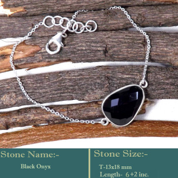 Black Onyx Cut D - SBB894-Fashionable 925 Sterling Silver Party Wear Cut Gemstone B
