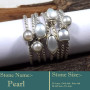 Pearl Cab B - STK945-Stunning Cab Gemstone 925 Sterling Silver Handmade Party