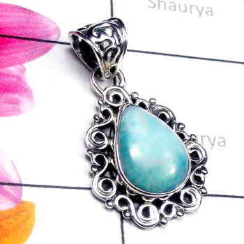 Larimar A - SD954-Fantastic Pendant with Precious Gemstone Larimar A - SD954-Fantastic Pendant with Precious Gemstone