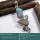 Labradorite Rough & Blue Topaz B - RPP987-Stunning Rough Gemstone Design 925 Silver Pendant