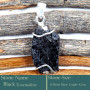 Black Tourmaline Rough G - RPP986-925 Silver Pendant Latest Collection Rough Gemstone Whole