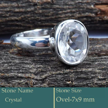 Crystal Cut C - PSR765-925 Silver Ring Faceted Cut Gemstone Trendy Look Wholesal Crystal Cut C - PSR765-925 Silver Ring Faceted Cut Gemstone Trendy Look Wholesal