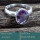 Amethyst Cut D - PSR765-925 Silver Ring Faceted Cut Gemstone Trendy Look Wholesal