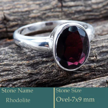 Rhodolite Cut E - PSR765-925 Silver Ring Faceted Cut Gemstone Trendy Look Wholesal Rhodolite Cut E - PSR765-925 Silver Ring Faceted Cut Gemstone Trendy Look Wholesal