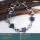 Tanzanite Rough & Blue Topaz Cut F - RGB996-Gorgeous Rough Gemstone 925 Silver Bracelet Wholesale Ind